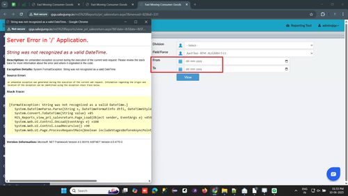 R1 R5. WEB Mis Report Sale Sales Return Entry PrimarySecondary Order Showing error page when clickin.png