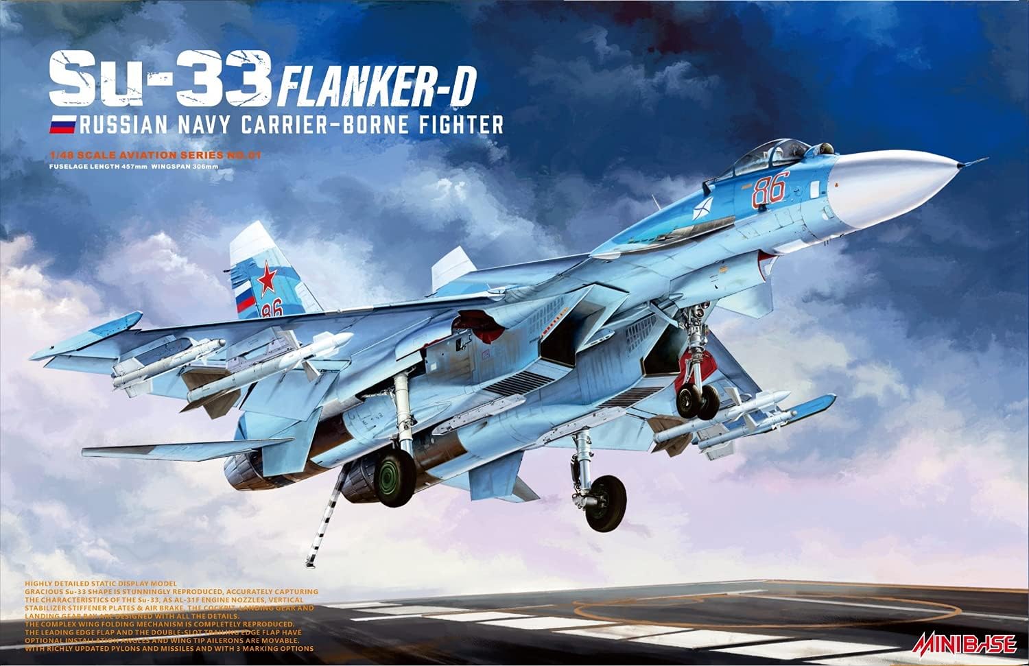 Minibase SU-33 Flanker D Sukhoi 1/48 Russian Navy Carrier-Borne Fighter Model Kit Unboxing Minibase SU-33 Flanker D Sukhoi 1/48 Russian Navy Carrier-Borne Fighter Model Kit Unboxing