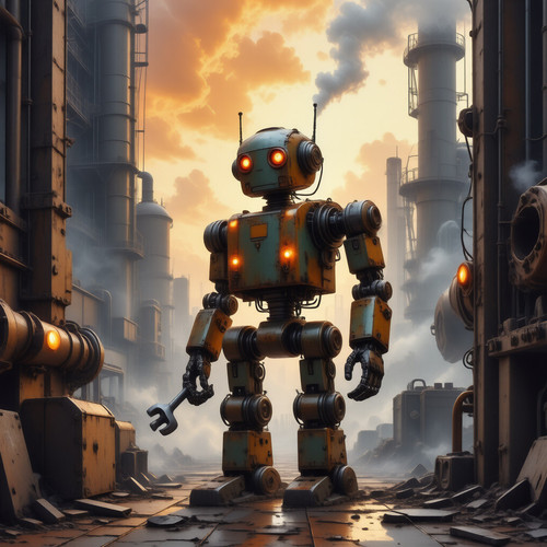 Subject A Retro Rogue Robot RRR a steampunk style extremely rusty robot usually appearing in heroic .jpg