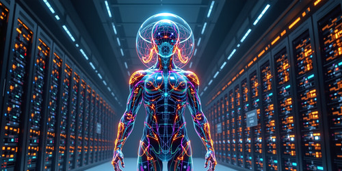 A hyperrealistic illustration of an Omnivisor a towering semi transparent humanoid figure composed o.jpg