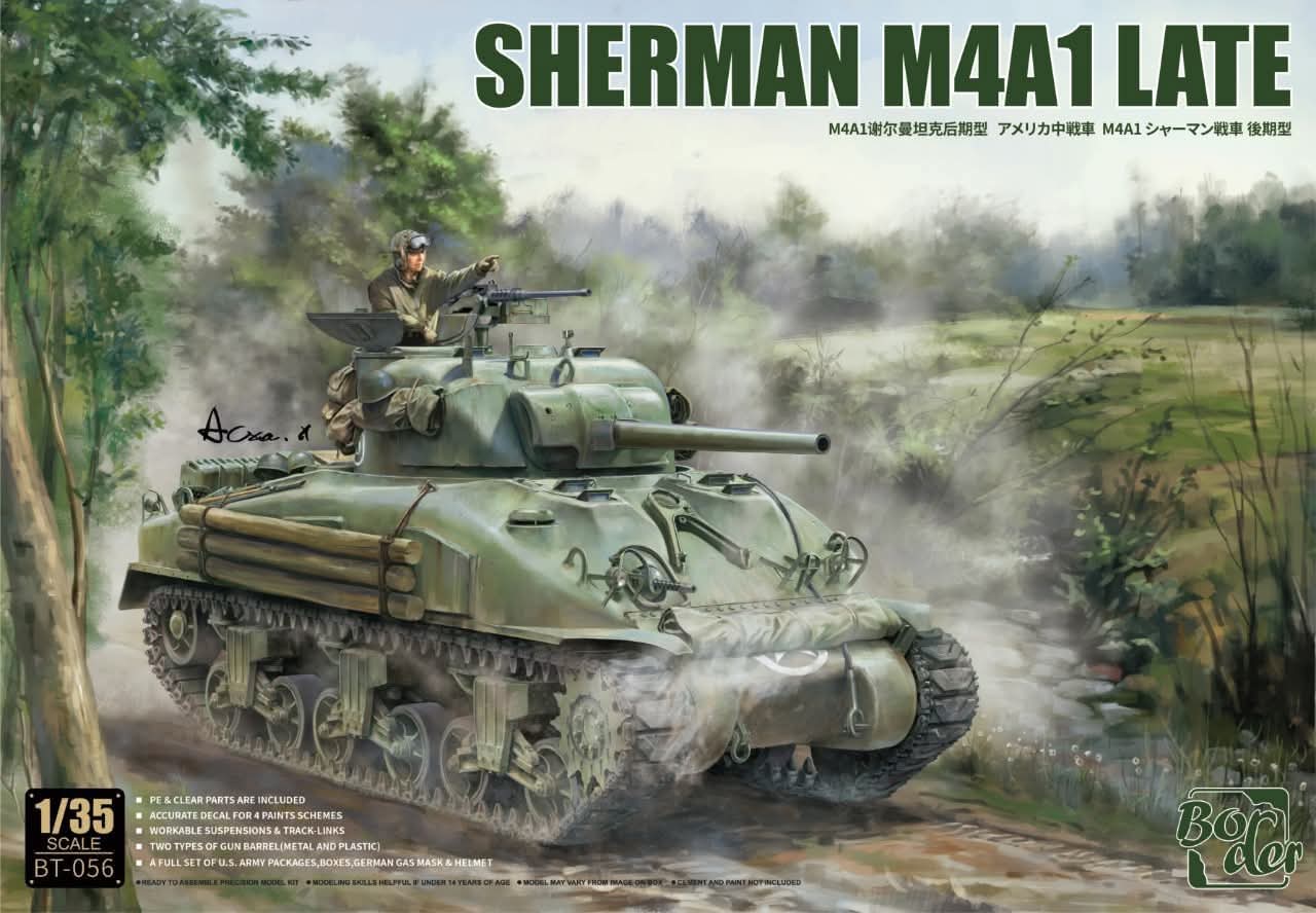 Border Model Rolls Out 1/35 Scale Sherman M4A1 Late Border Model Rolls Out 1/35 Scale Sherman M4A1 Late