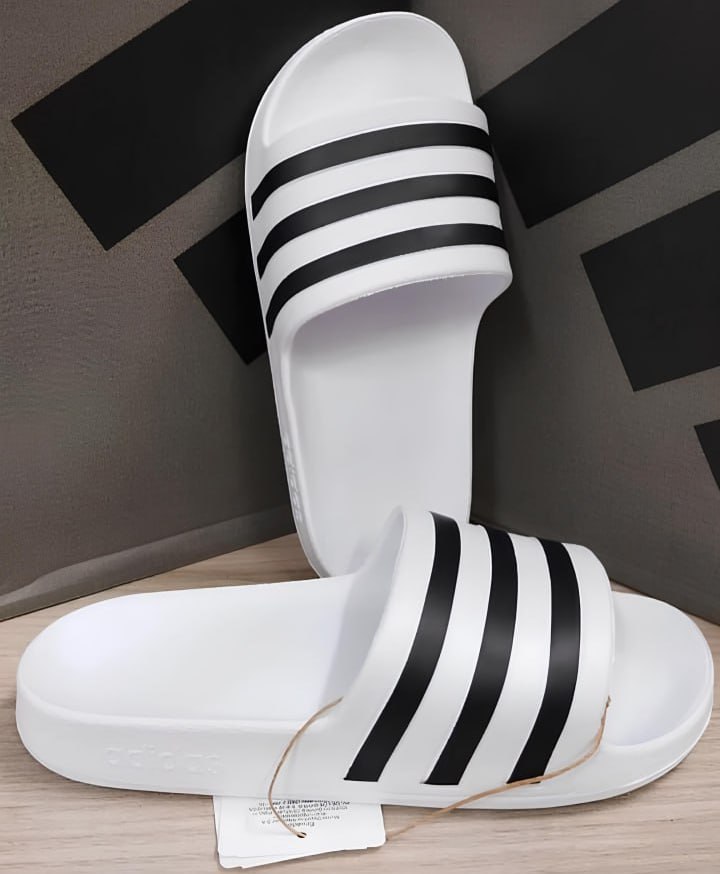 Chinelo Adidas Adilette Unissex – Branco+Preto