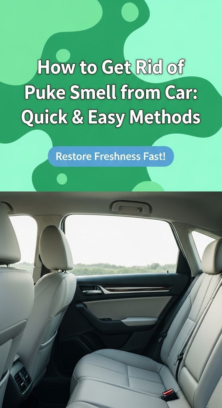 A person wearing gloves and using paper towels to clean a car's interior, illustrating how to get rid of puke smell from car