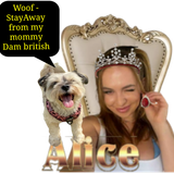 Queen on throne alice