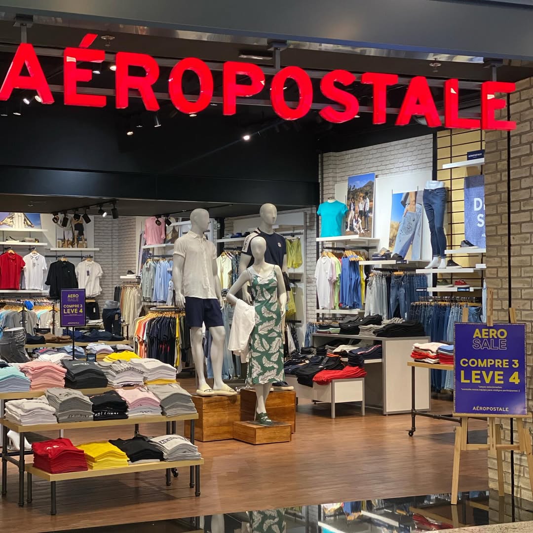 Seleção de roupas AEROPOSTALE com desconto na Amazon EUA