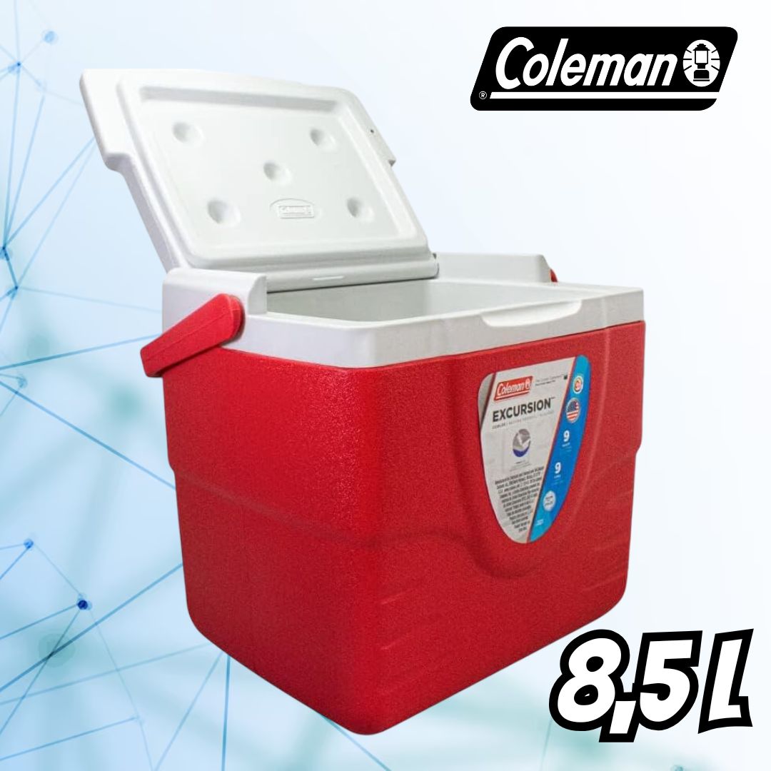 Caixa Térmica 9 QT (8,5 L), 9 Latas, Coleman, Vermelho
