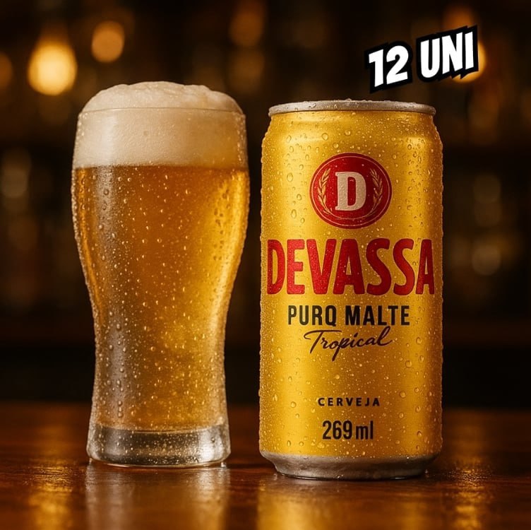 Cerveja Devassa Puro Malte, Pack 12 Latas de 269ml