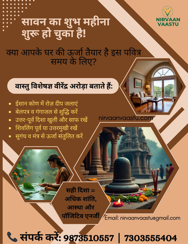सावन का शुभ महीना – जानिए वास्तु के अनुसार कैसे बढ़ाएं पॉजिटिव एनर्जी.jpg