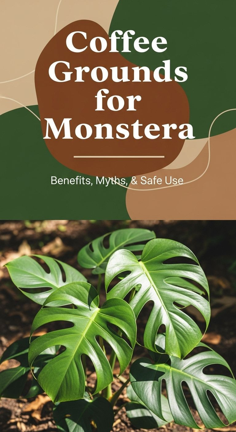 A close-up of coffee grounds being prepared for use with a Monstera plant, illustrating a key part of the answer to "are coffee grounds good for monstera plants"