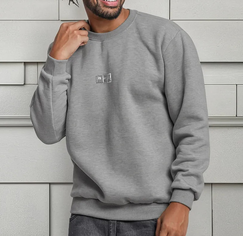 Blusa Masculina Moletom Polo Wear Cinza Medio