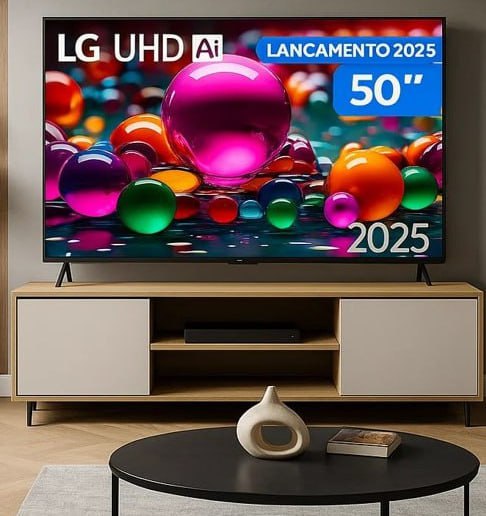 Smart TV 50″ LG 4K Ultra HD 50UA8550PSA webOS 25 AI Processor 4K Gen8 com Alexa 3 HDMI