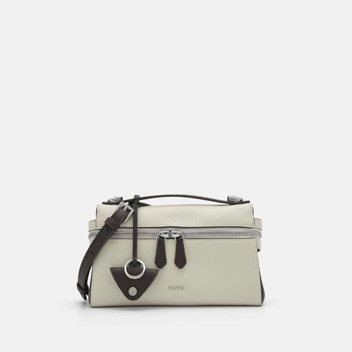 Túi đeo vai da Alyssa - Màu Nâu Phối