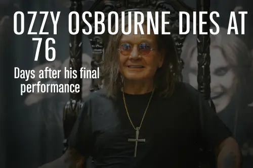 Ozzy Osbourne has passed away at the age of 76 just days after his final performance.webp