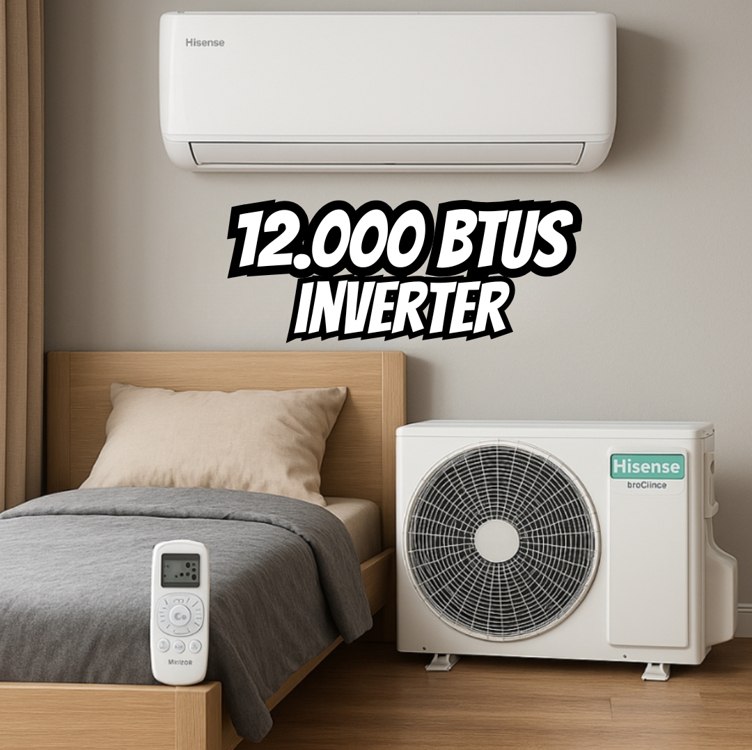 Ar Condicionado Split Hi Wall Hisense Connect Inverter 12.000 Btus Frio R-32