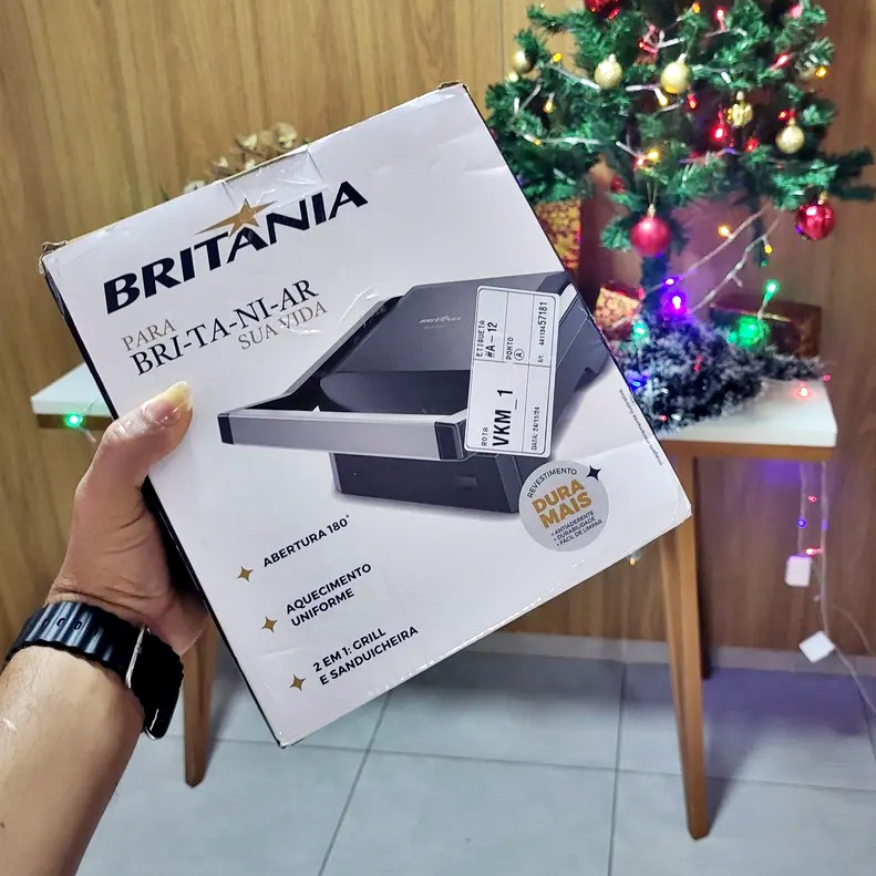 Grill Britânia Abertura 180º 520W BGR06A Dura Mais