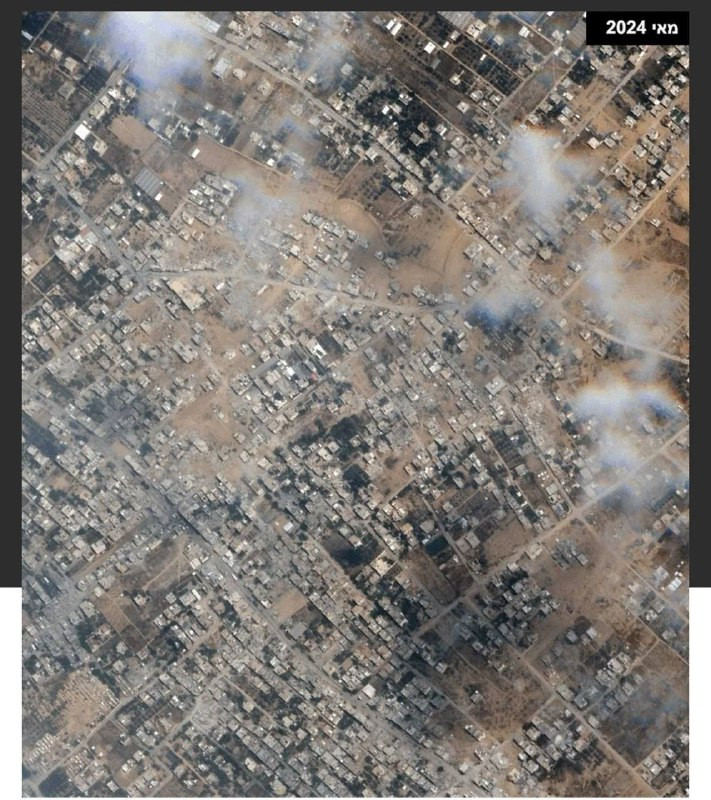 جيش الاحتلال يمسح مناطق كاملة في خانيونس, حيث رصدت صور الأقمار الصناعية دمارا هائلا قبل وبعد العملية العسكرية "عربات جدعون"...