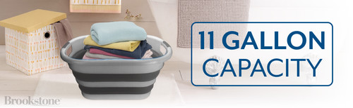 BKH1691 Collapsible Laundry Basket Black Gray A+ 03.jpg