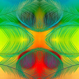 sumit mehndiratta peacock palm 2023 impresion de pigmento de archivo en lienzo imagen 1