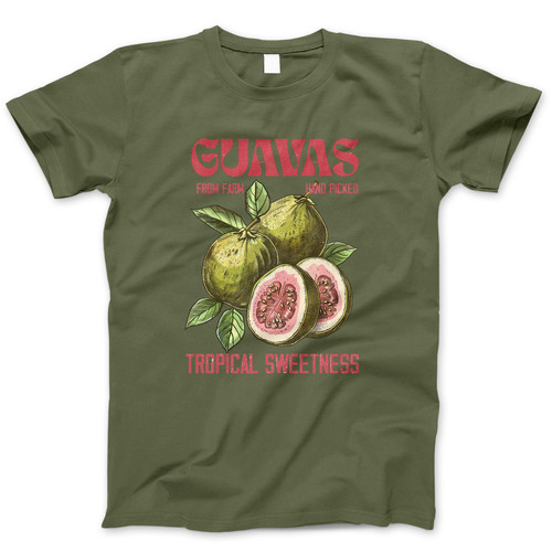 Photograph of four blank t-shirts greys beige and army green. Clipping path included. Ready for your.jpg