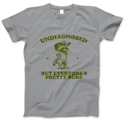 Photograph of four blank t-shirts greys beige and army green. Clipping path included. Ready for your.jpg