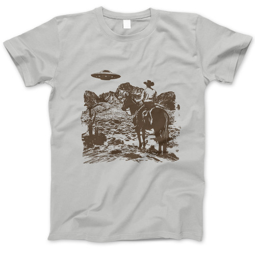 Photograph of four blank t-shirts greys beige and army green. Clipping path included. Ready for your.jpg