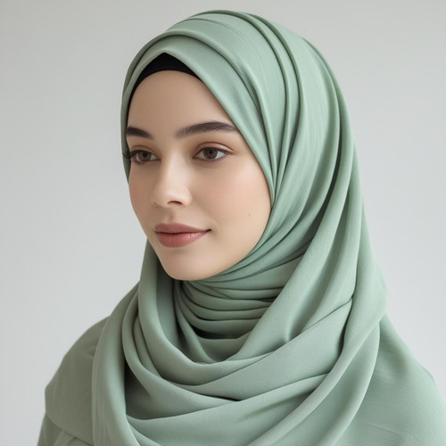 Just the hijab, without the face, and separated, just one image. Sage Green Natural & Fresh.jpg