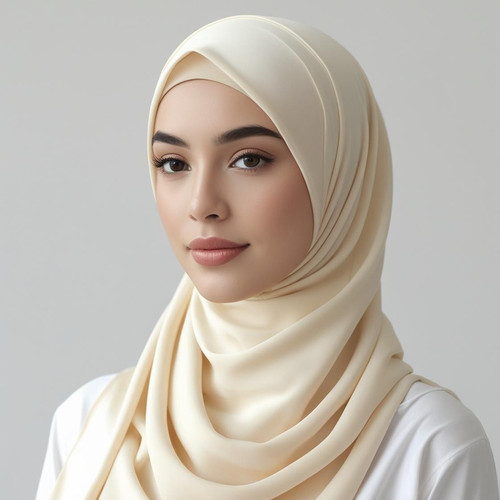 Just the hijab, without the face, and separated, just one image. Cream Classic & Timeless.jpg