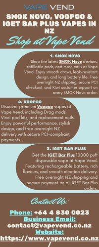 SMOK Novo, Voopoo & IGET Bar Plus Vapes in NZ – Shop at Vape Vend.jpg