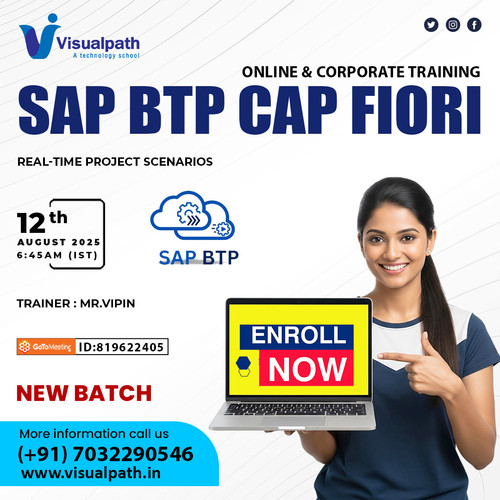 Master SAP BTP CAP Fiori with #Visualpath using real-time project scenarios and industry-focused training. Perfect for professionals looking to boost their SAP career
📅 Date: 12th August 2025
⏰ Time: 6:45AM IST
👨‍🏫 Trainer: Mr. Vipin
🔗 Join Link: https://meet.goto.com/819622405
🆔 Meeting ID: 819622405

📞 Call/💬 Chat on WhatsApp: https://wa.me/c/917032290546
📚 Course Info: https://visualpath.in/sap-btp-cap-fiori-training.html
📝 Blog: https://visualpathblogs.com/category/sap-fiori/