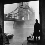 George Rinhart. A view of the London Tower Bridge. 1900