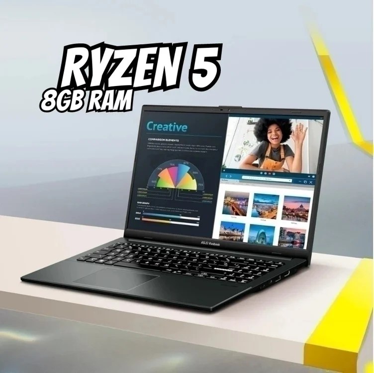 Notebook ASUS Vivobook Go 15 E1504FA AMD Ryzen 5 7520U 8GB Ram 1TB SSD Linux KeepOS Tela 15,6″ FHD Black – NJ1289