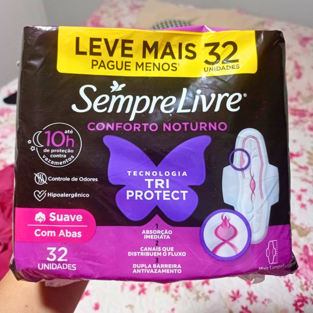 Sempre Livre Absorvente Externo Noturno Plus Noite e Dia Suave 32un Embalagem pode variar Sempre Livre Absorvente Externo Noturno Plus Noite e Dia Suave 32un Embalagem pode variar