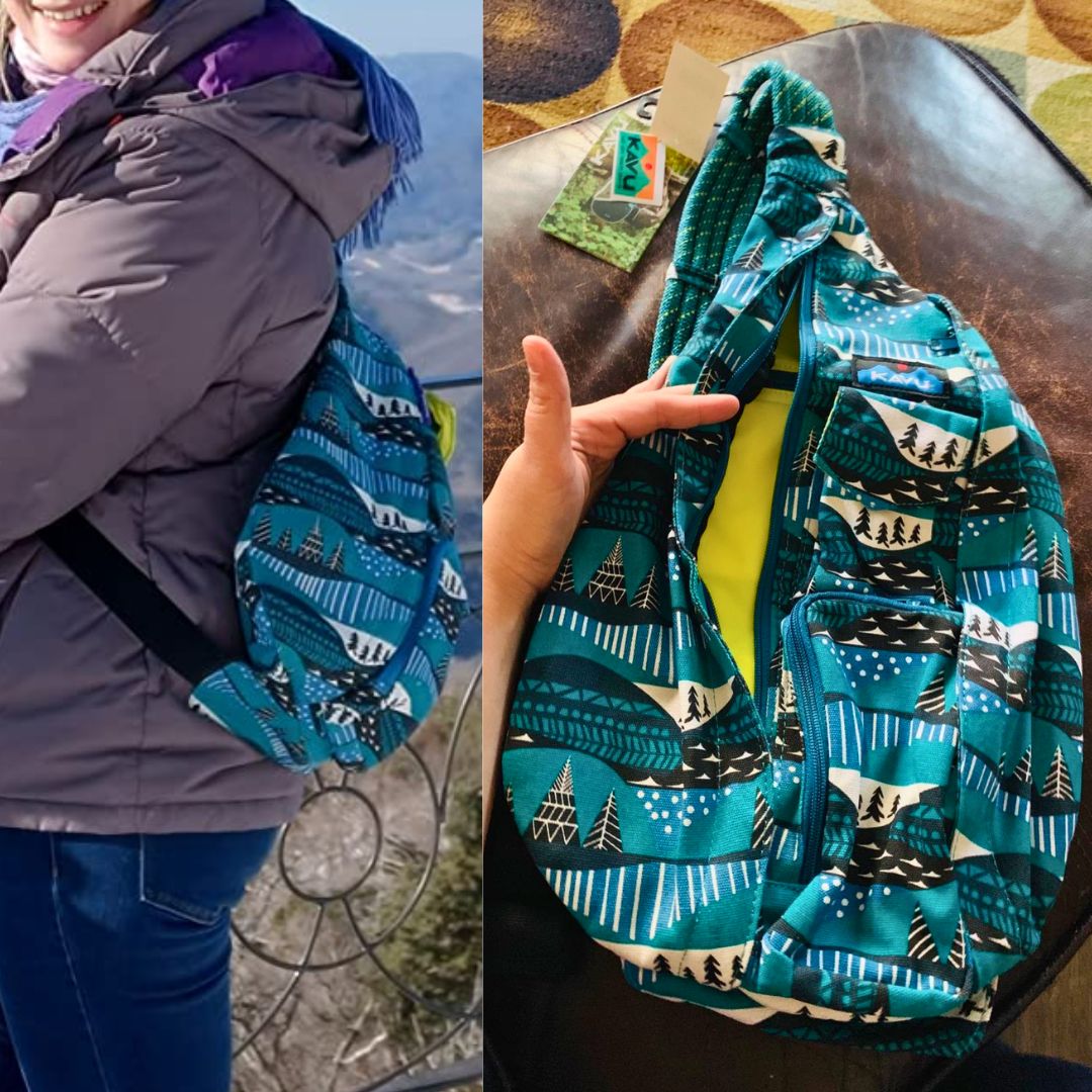 KAVU Bolsa de corda original com alça de ombro ajustável
