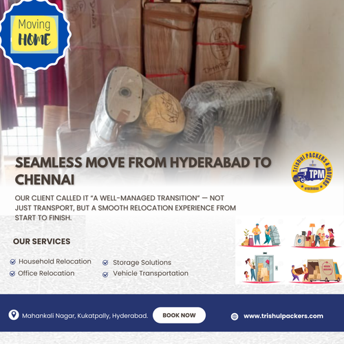 Today a client moving from Hyderabad to Chennai