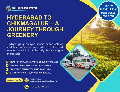 From Hyderabad to chikmagalur in our 16 seater tempo traveller