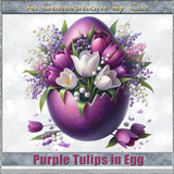 Purple Tulips in Egg