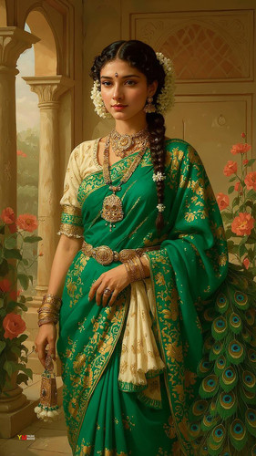 Default A regal Indian woman in a traditional emerald green an 0 copy.jpg