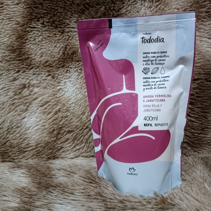 Refil Creme Hidratante Para Corpo Natura Tododia Amora Vermelha E Jabuticaba 400ml/400g