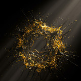 freepik abstract black and gold biogeometric art aerial vi 75488