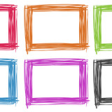 Frame design in different colors illustration