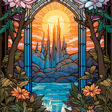 colorful scene with art nouveau inspired creation 4