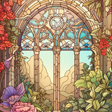 colorful scene with art nouveau inspired creation