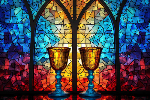 holy communion religious scene depicted colorful stained glass.jpg