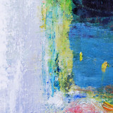 Abstract, blue painted background texture.