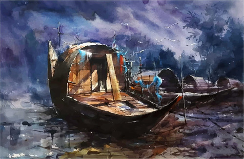 Watercolor Boats On The Leck Site Hand Art.jpg