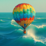 Sameh Elbialy An imaginary view of a cheerful tourist balloon, c b2446cd9 7a2d 4fc5 912c ee411da2c76