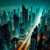 Sameh Elbialy concept art, a futuristic city at night, skyscrape 7b989e8e 1821 4ada 8b38 d7528d4879b