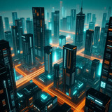 Sameh Elbialy concept art, a futuristic city at night, skyscrape 73289c58 25ff 4672 af70 12a6e79c9c1