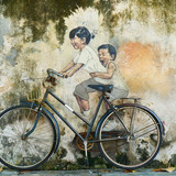 graffiti children bicycle