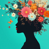 Sameh Elbialy A captivating mixed media artwork featuring a woma e833562e 3c0b 4af3 95cd 72bec0b40f1